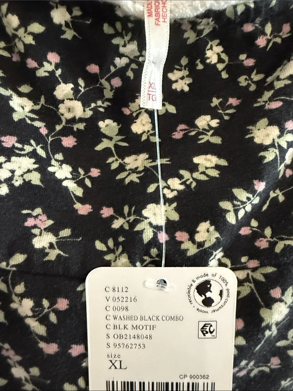 Free People Floral Cross Strap Tank NWT XL